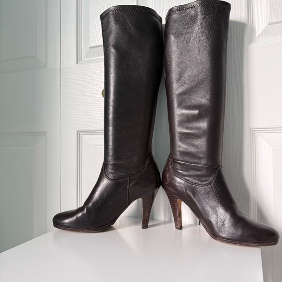 COLE HAHN | Nike Air Brown Leather Tall Boots Sz 7 - Picture 3 of 6